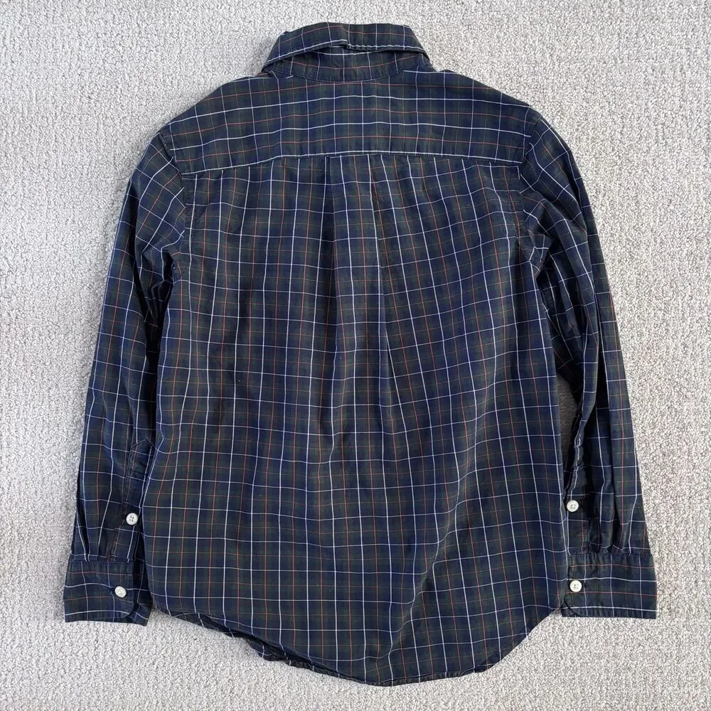 Ralph Lauren Youth Boys 8 Plaid Long Sleeve Button Down Casual Preppy Old Money
